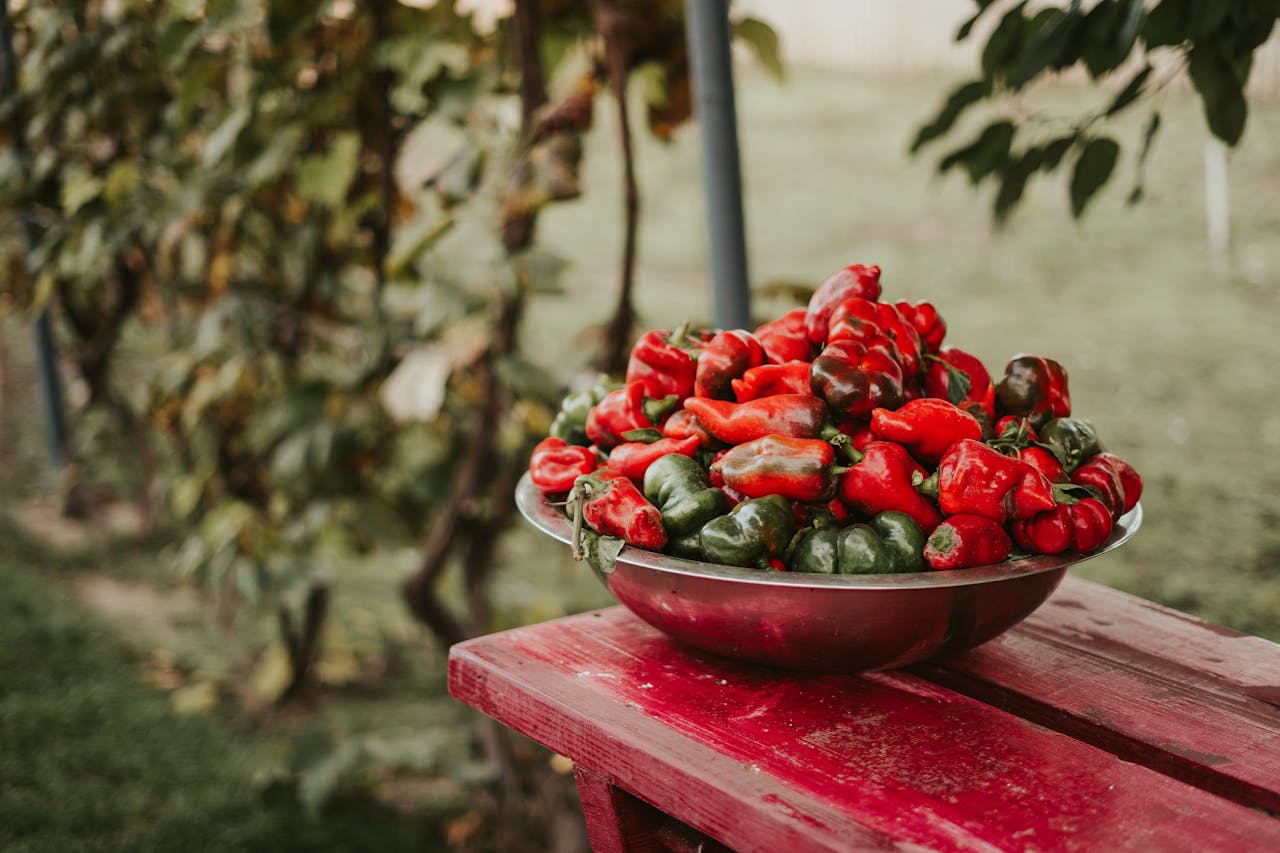 Bowl of Fresh Red Peppers post